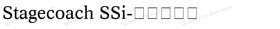Stagecoach SSi字体转换